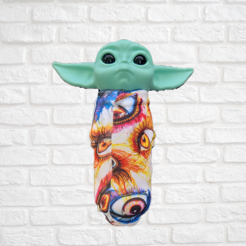 Silicone Baby Yoda Hand Pipe with Glass Bowl $9.99 Simply CBD LLC