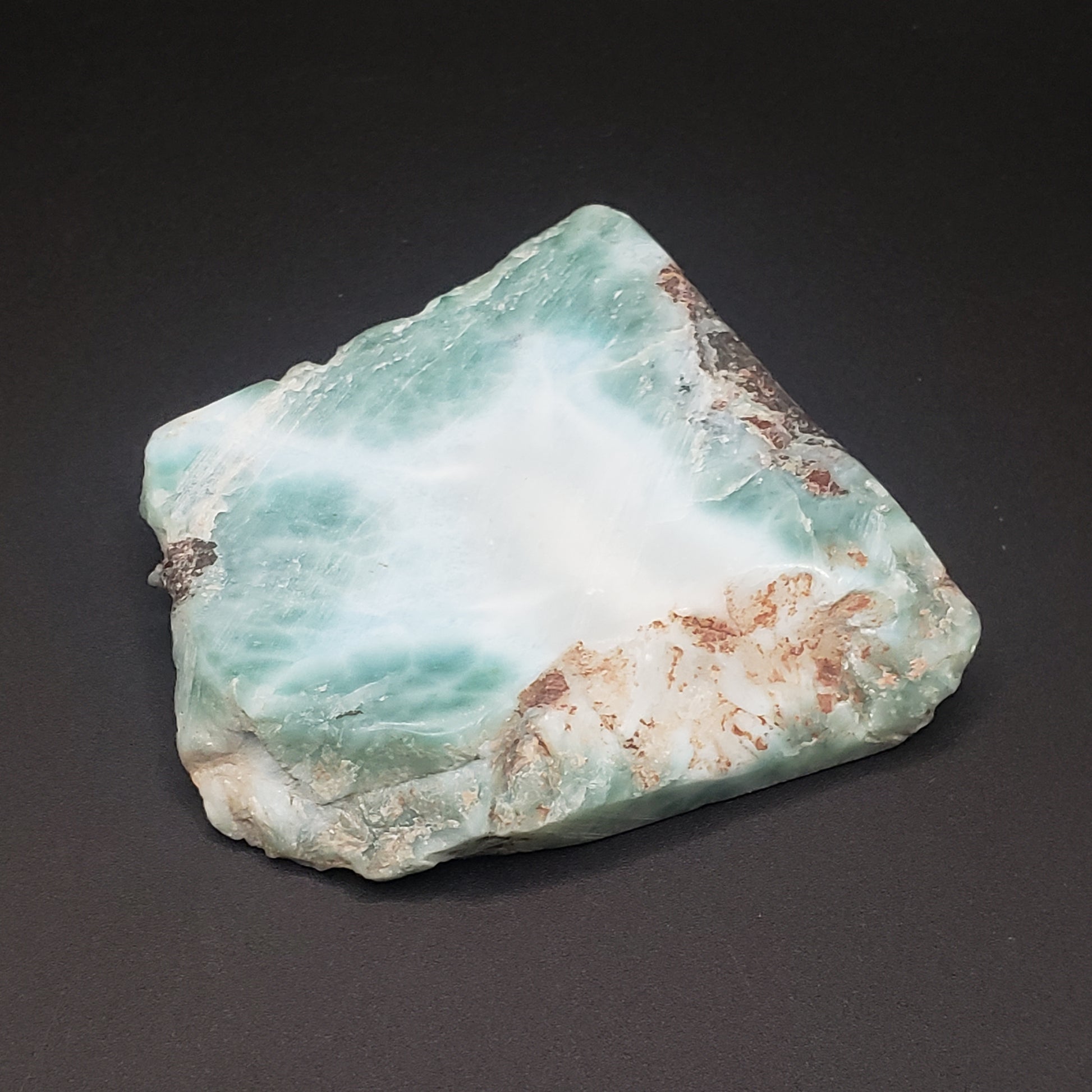 Larimar Lapidary Stone 2.25 x 2.5 inches Raw Natural 76 grams Dominican Republic LAR75A Simply CBD LLC