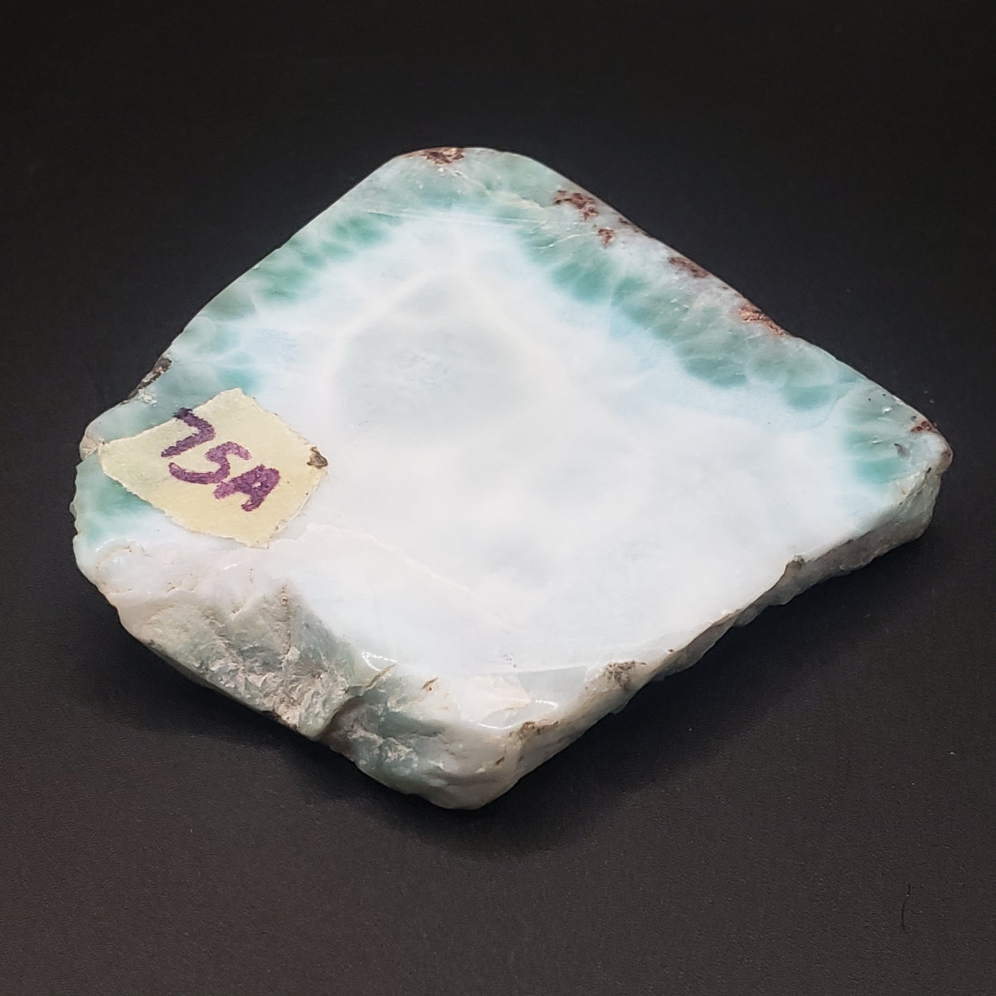 Larimar Lapidary Stone 2.25 x 2.5 inches Raw Natural 76 grams Dominican Republic LAR75A Simply CBD LLC