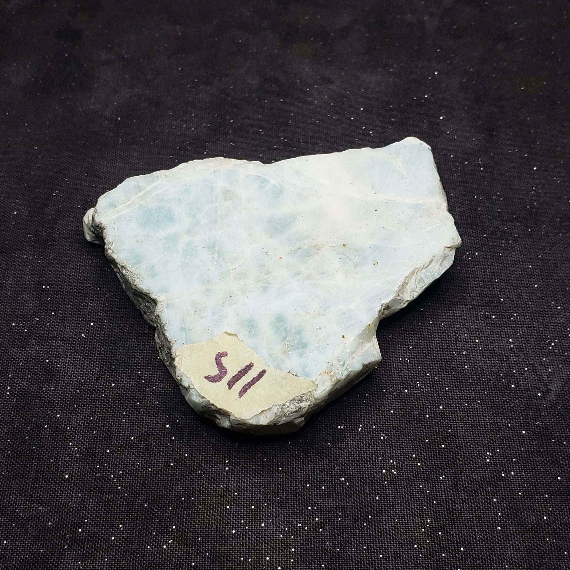 Larimar Lapidary Stone 3 x 2.75 inches Raw Natural 113 grams Dominican Republic LAR115 Simply CBD LLC