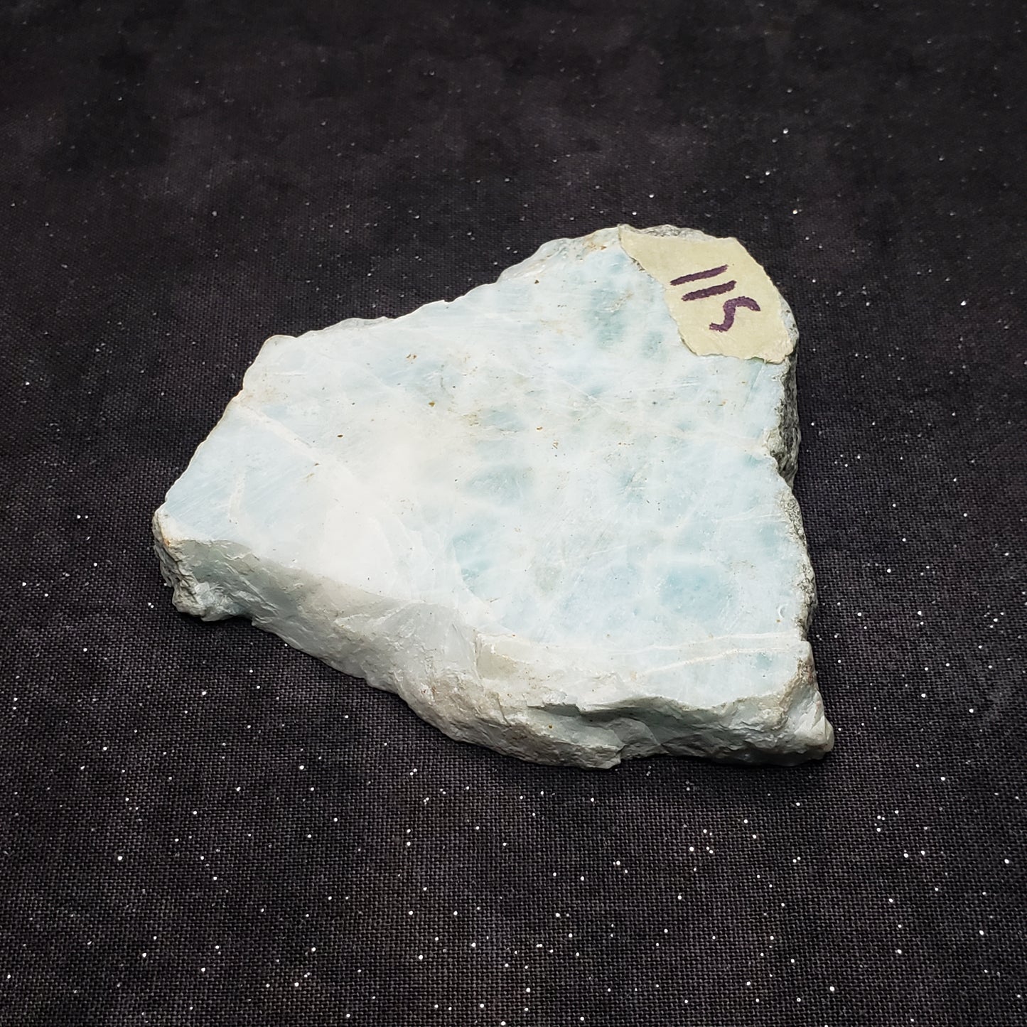 Larimar Lapidary Stone 3 x 2.75 inches Raw Natural 113 grams Dominican Republic LAR115 Simply CBD LLC