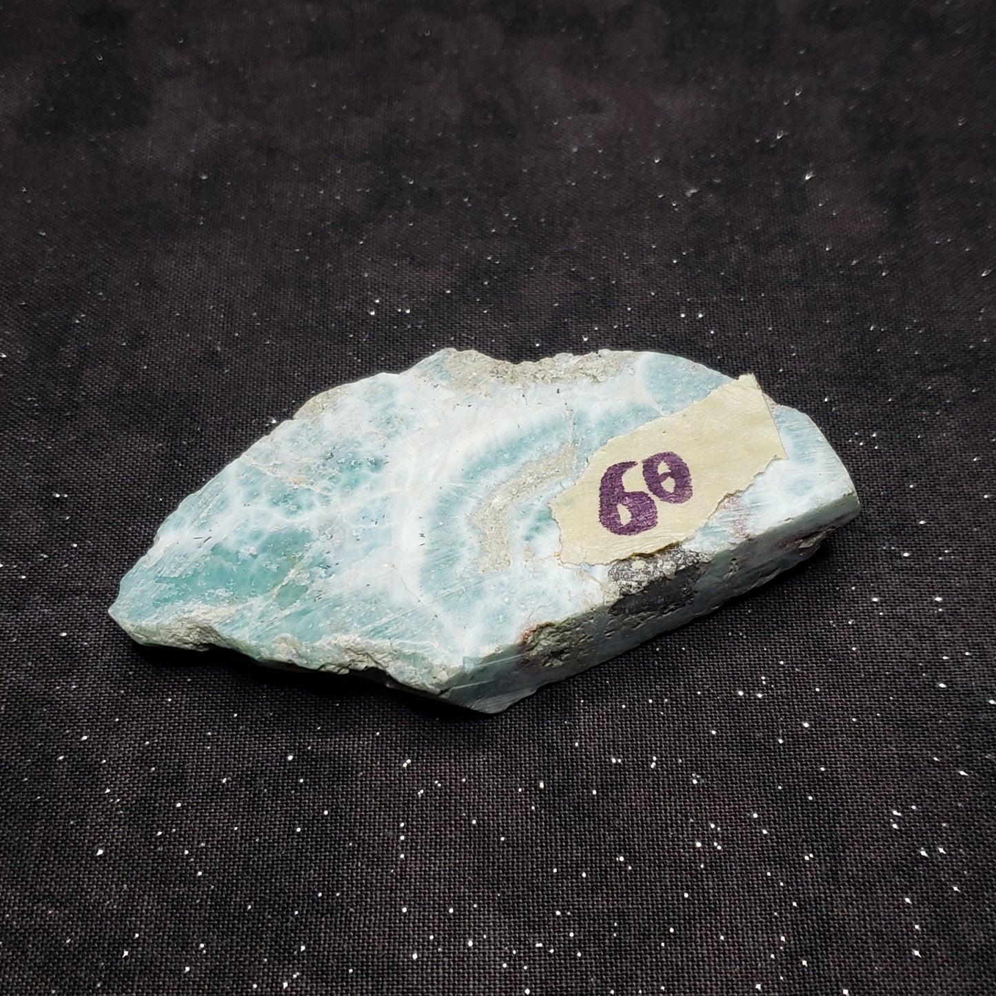 Larimar Stunning Lapidary Stone 3" x 1.75" Raw Natural 57g Dominican Republic LAR60 Simply CBD LLC