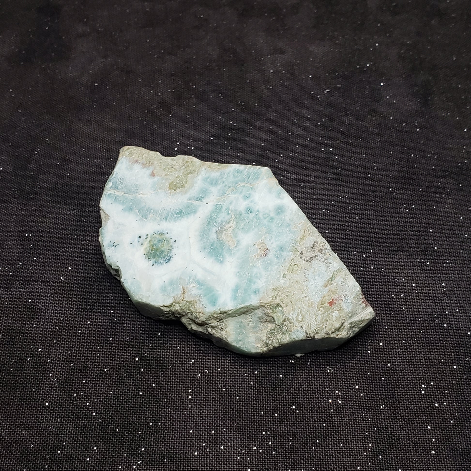 Larimar Stunning Lapidary Stone 3" x 1.75" Raw Natural 57g Dominican Republic LAR60 Simply CBD LLC