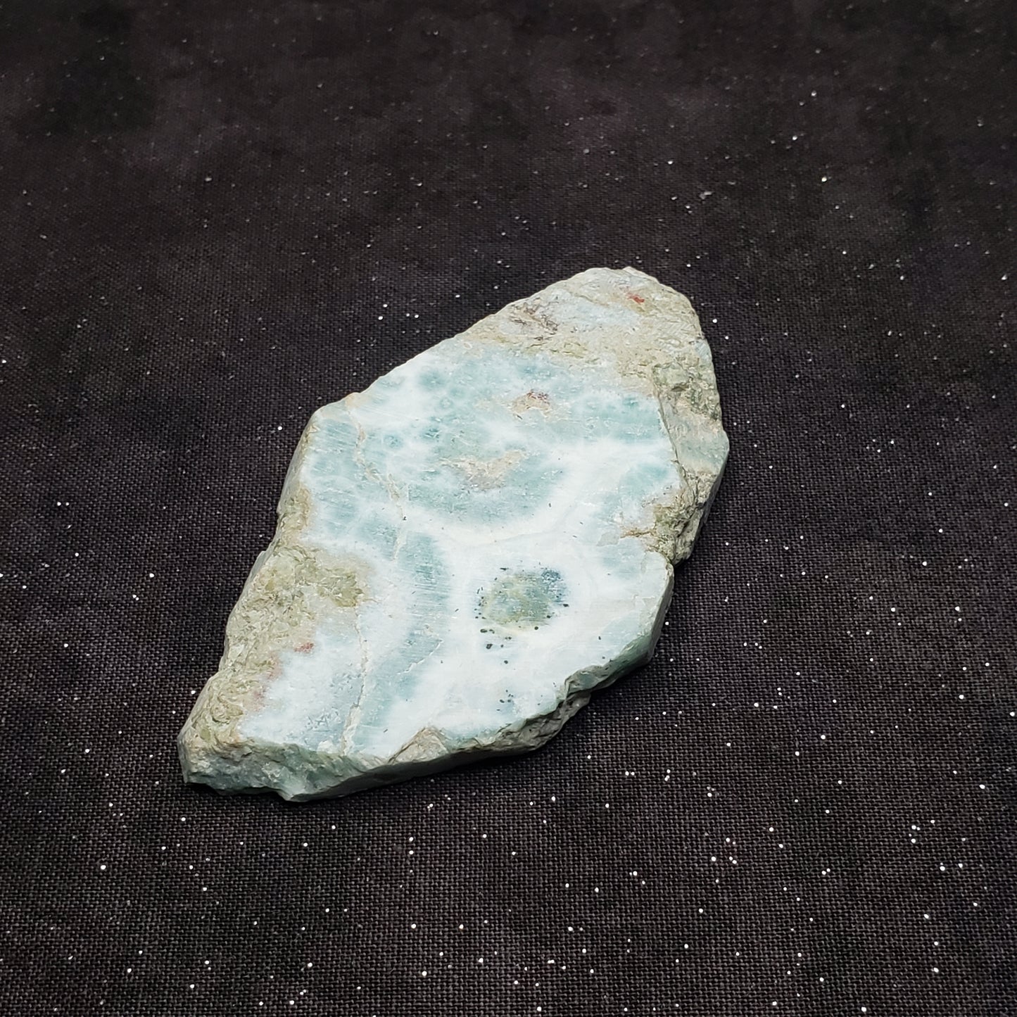 Larimar Stunning Lapidary Stone 3" x 1.75" Raw Natural 57g Dominican Republic LAR60 Simply CBD LLC