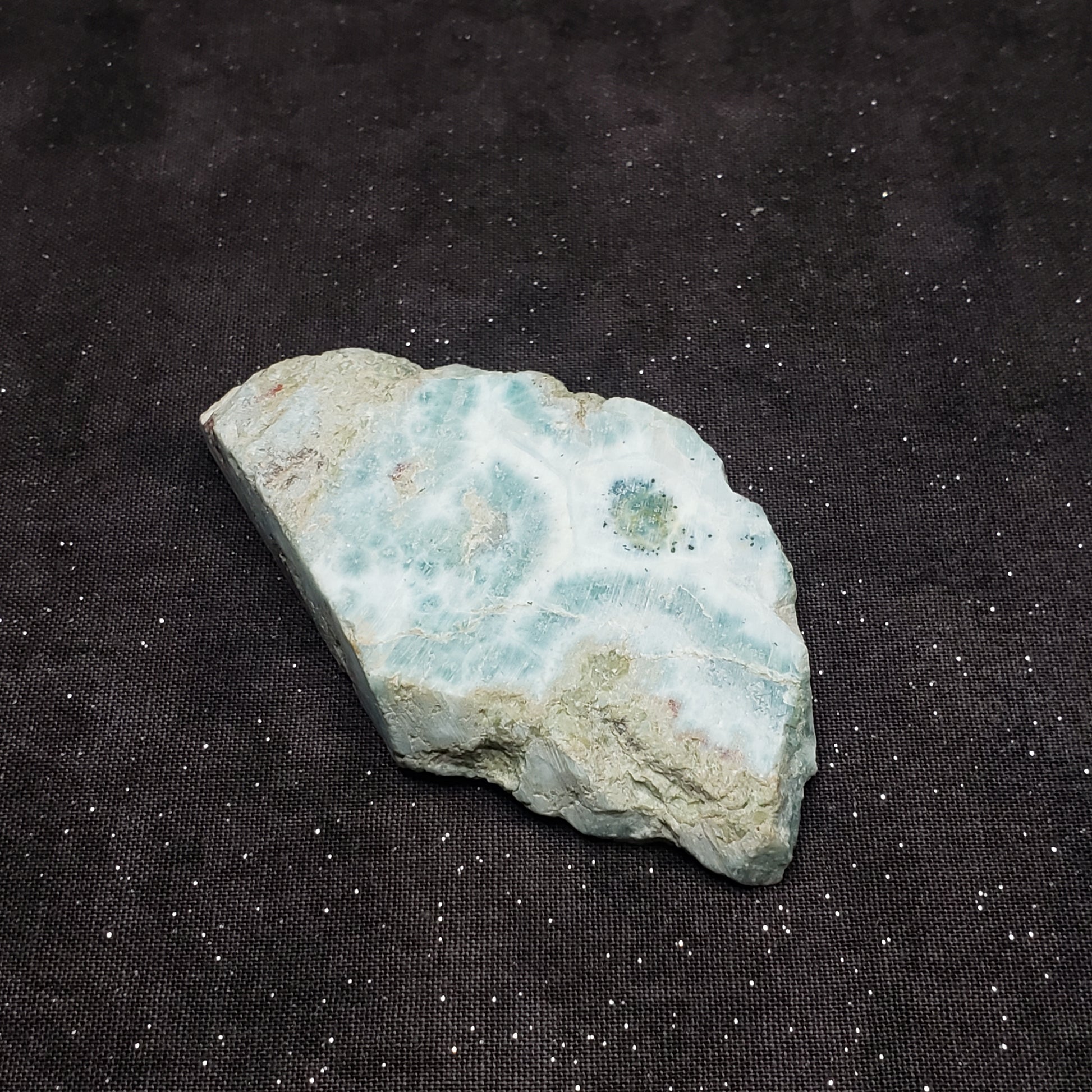 Larimar Stunning Lapidary Stone 3" x 1.75" Raw Natural 57g Dominican Republic LAR60 Simply CBD LLC