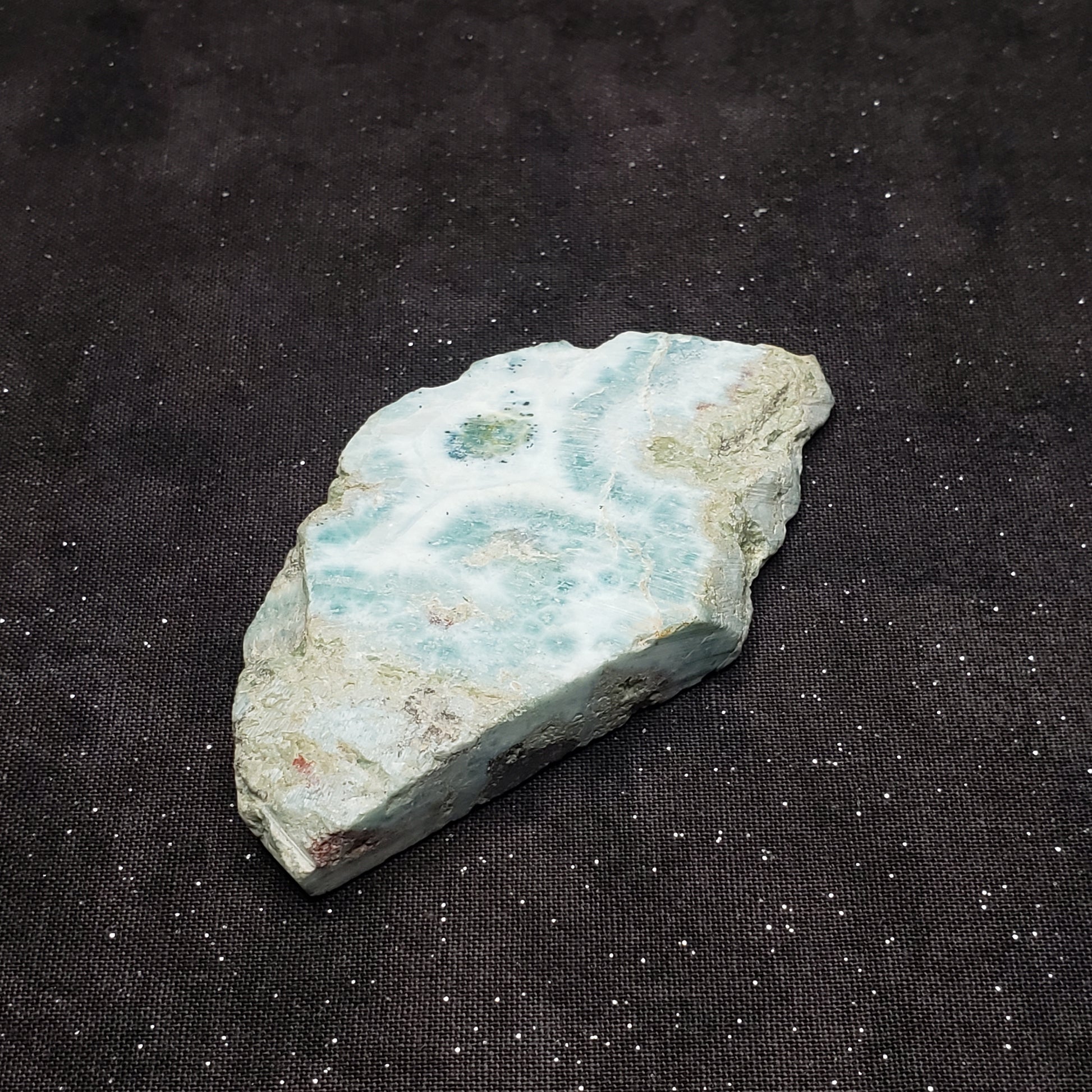 Larimar Stunning Lapidary Stone 3" x 1.75" Raw Natural 57g Dominican Republic LAR60 Simply CBD LLC