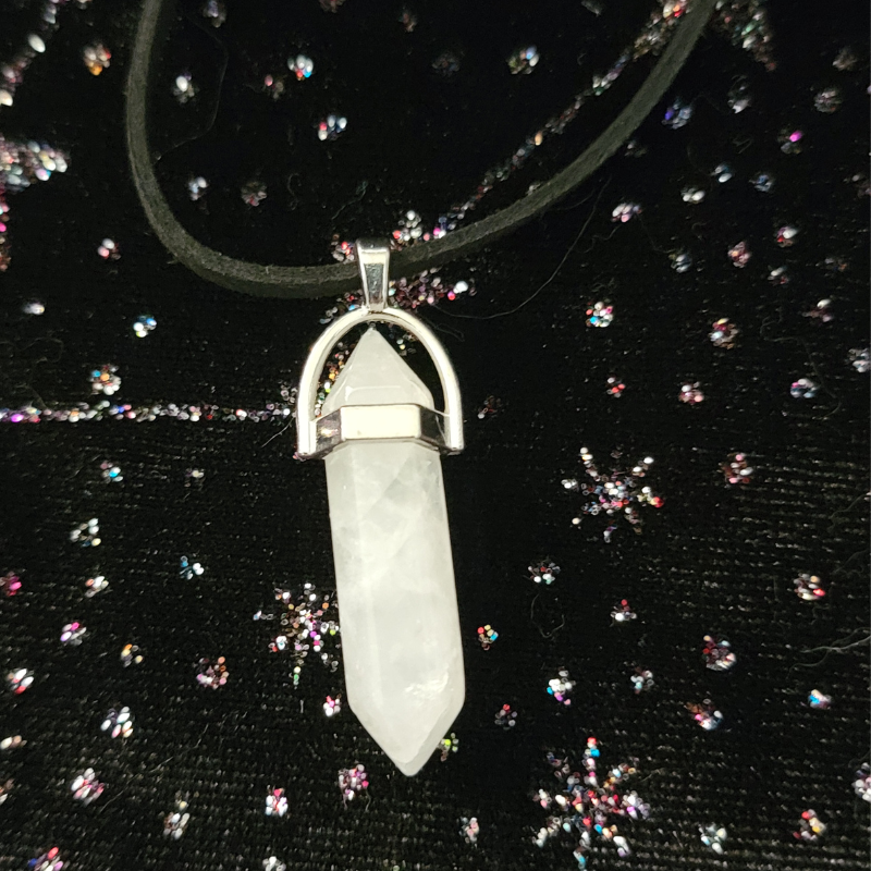 Quartz Pendant with cord necklace Simply CBD LLC