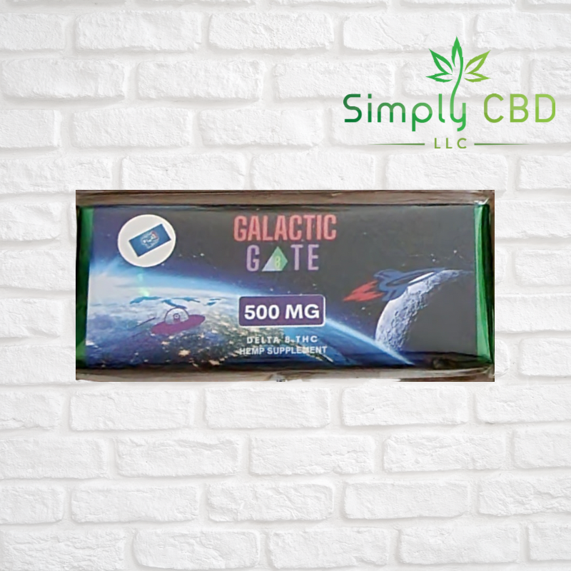 Galactic Gate Delta 8 Chocolate Bar 500 mg Simply CBD LLC