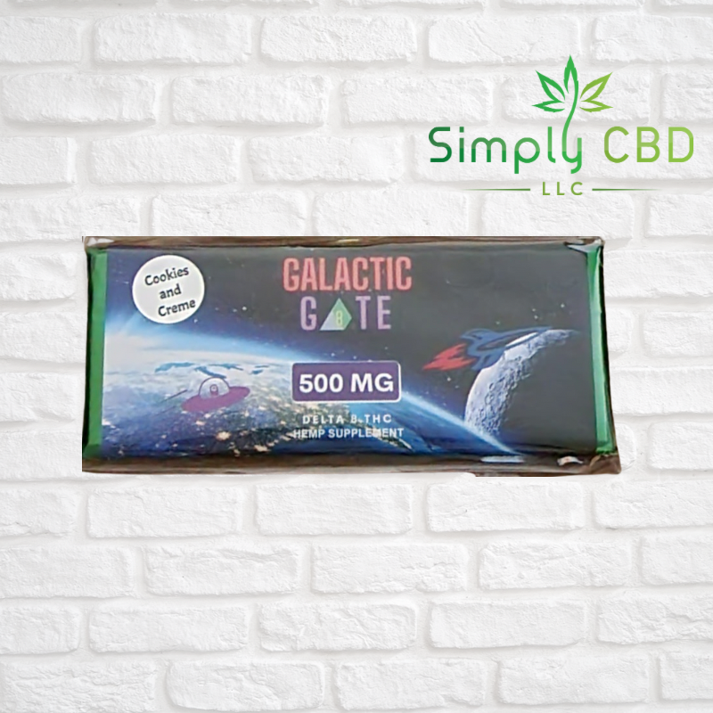 Galactic Gate Delta 8 Chocolate Bar 500 mg Simply CBD LLC